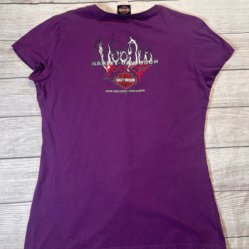 Harley-Davidson Women's Purple Floral Tee - Picture 5 of 7